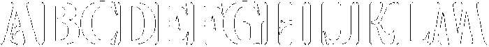 Strage Outline otf (400) Font UPPERCASE