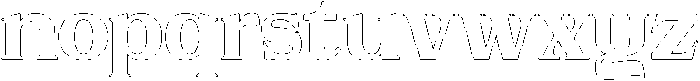 Strage Outline otf (400) Font LOWERCASE