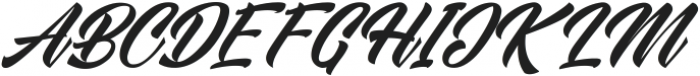 StraightAhead-Italic ttf (400) Font UPPERCASE