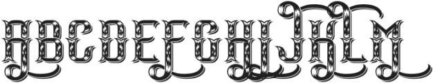 Strange Absinthe TexAndShadow otf (400) Font UPPERCASE