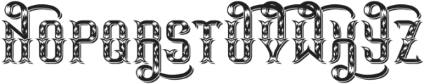 Strange Absinthe TexAndShadow otf (400) Font UPPERCASE