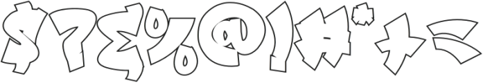 Street Echos Outline Outline otf (400) Font OTHER CHARS