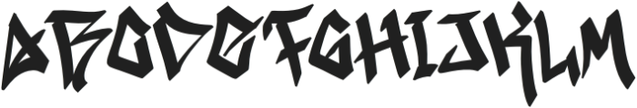 Street Gangsta Regular otf (400) Font UPPERCASE