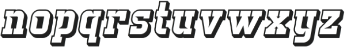 Strike Catch Italic Extrude Slash otf (400) Font LOWERCASE