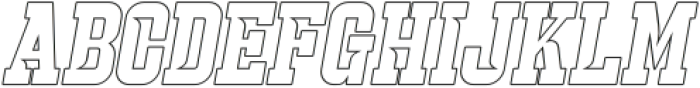 Strike Catch Italic Outline Slash otf (400) Font UPPERCASE