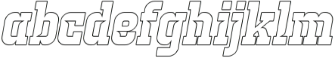 Strike Catch Italic Outline Slash otf (400) Font LOWERCASE