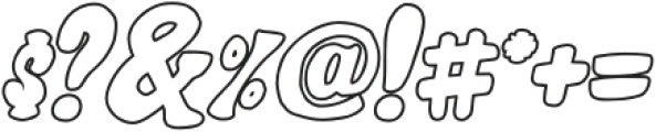 Stubchen Hugoblins Italic Outline otf (400) Font OTHER CHARS