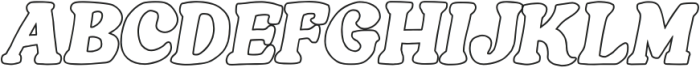 Stubchen Hugoblins Italic Outline otf (400) Font UPPERCASE