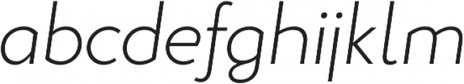Studio Gothic ExtraLight Italic otf (200) Font LOWERCASE