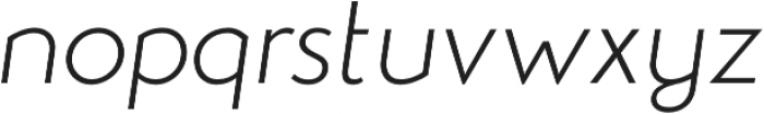 Studio Gothic ExtraLight Italic otf (200) Font LOWERCASE