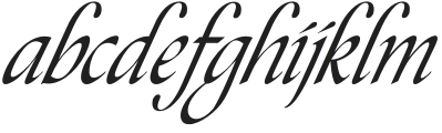 Stylebender Italic Ornate otf (400) Font LOWERCASE