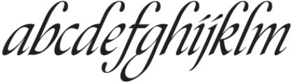 Stylebender Italic Ornate ttf (400) Font LOWERCASE