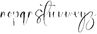 Stylish Signature Regular otf (400) Font LOWERCASE