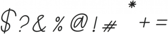 Stylistic Sign Italic Italic otf (400) Font OTHER CHARS