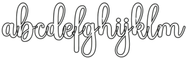 Stylisty Script Outline otf (400) Font LOWERCASE