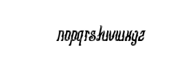 Stangbunder-Italic.ttf Font LOWERCASE