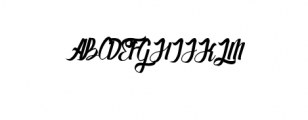 stayhend.otf Font UPPERCASE