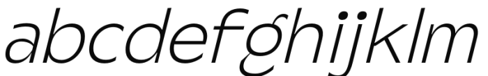 Steg Pro Extra Light Italic Font LOWERCASE