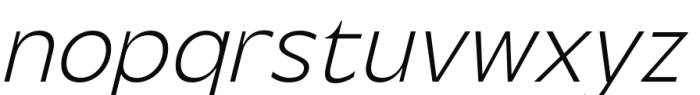 Steg Pro Extra Light Italic Font LOWERCASE