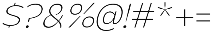 Steg Pro Hairline Italic Font OTHER CHARS