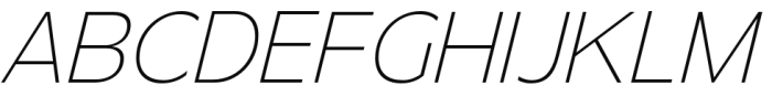 Steg Pro Hairline Italic Font UPPERCASE