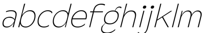 Steg Pro Hairline Italic Font LOWERCASE