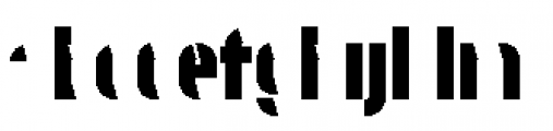 Stenciletta Bold Left Font LOWERCASE
