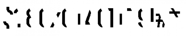Stenciletta Regular Left Font OTHER CHARS