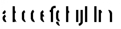 Stenciletta Regular Left Font LOWERCASE