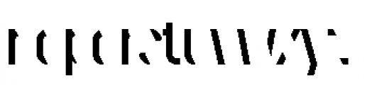 Stenciletta Regular Left Font LOWERCASE