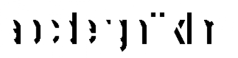 Stenciletta Regular Right Font LOWERCASE
