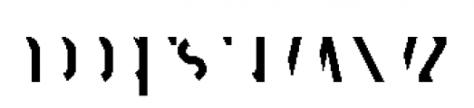 Stenciletta Regular Right Font LOWERCASE