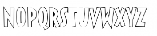 Sticky Moula BTN Outline Font LOWERCASE