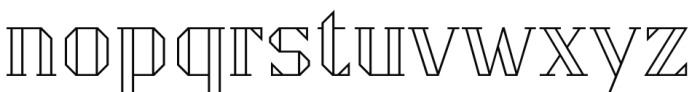 Straight Line Outline Font LOWERCASE