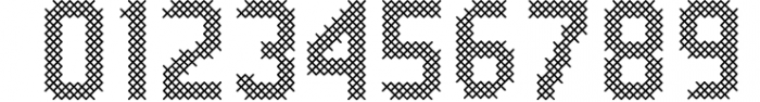 Stitching Love a cross-stitch font 1 Font OTHER CHARS