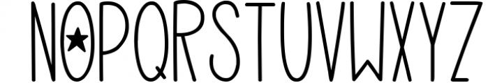 Stretchy Star - A Cute Handwritten Font. Font UPPERCASE