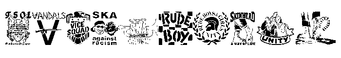 STENCIL PUNKS DINGS Font OTHER CHARS