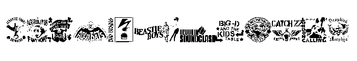STENCIL PUNKS DINGS Font UPPERCASE