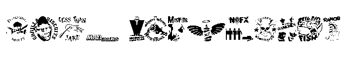 STENCIL PUNKS DINGS Font UPPERCASE