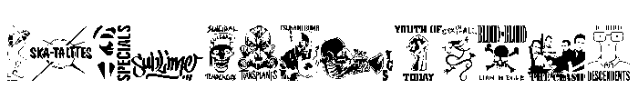 STENCIL PUNKS DINGS FONT