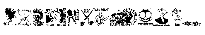 STENCIL PUNKS DINGS Font LOWERCASE