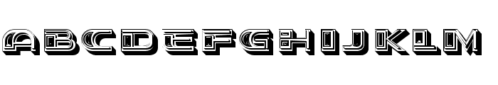 Stage Oriental Extruded Regular Font UPPERCASE
