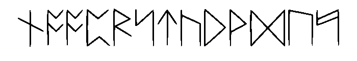 Standard Celtic Rune Ex Regular Font UPPERCASE