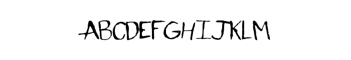 Standard Nib Handwritten Regular Font UPPERCASE