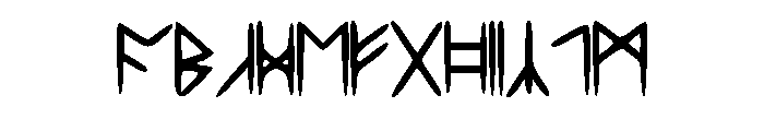 StandardCelticRune Font UPPERCASE