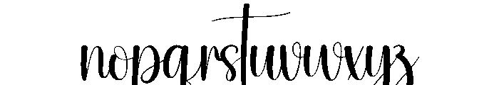 Standby Font LOWERCASE