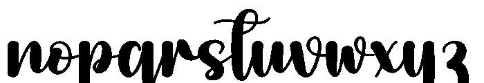 Standing Font LOWERCASE