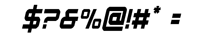 Star Eagle 2 Cond Semi-Italic Font OTHER CHARS
