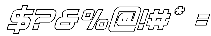 Star Eagle 2 Outline Italic Font OTHER CHARS