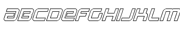 Star Eagle 2 Outline Italic Font UPPERCASE